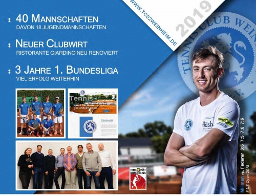Clubmagazin TC 02 Weinheim aus dem Jahr 2019